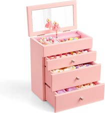 Jewelry Box Pink for Girls, Kids Musical Jewelry Box with Spinning Dancer - New