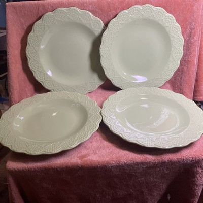 Cracker Barrel Berries Mint Green Dinner Plates Set Of 4 Scalloped Edge 11.25''