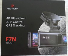 RED TIGER F7N TOUCH 4K ULTRA CLEAR APP CONTROL GPS TRACKING DASH CAMERA-OPEN BOX