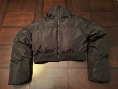 Dazy Junior Oversized Cropped Puff Jacket Black 