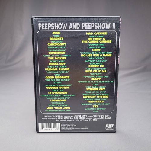 Fat Wreck Chords Peepshow I and II DVD Punk Music Video Compilation 114 Min NTSC - Zdjęcie 2 z 17