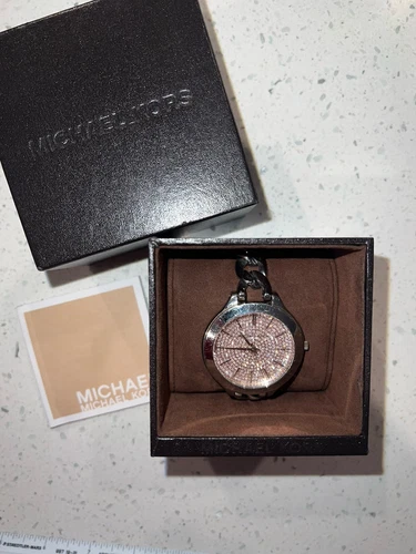 Orologio da donna MICHAEL KORS MK3357 RUNWAY tono argento rosa cristallo quadrante pavè