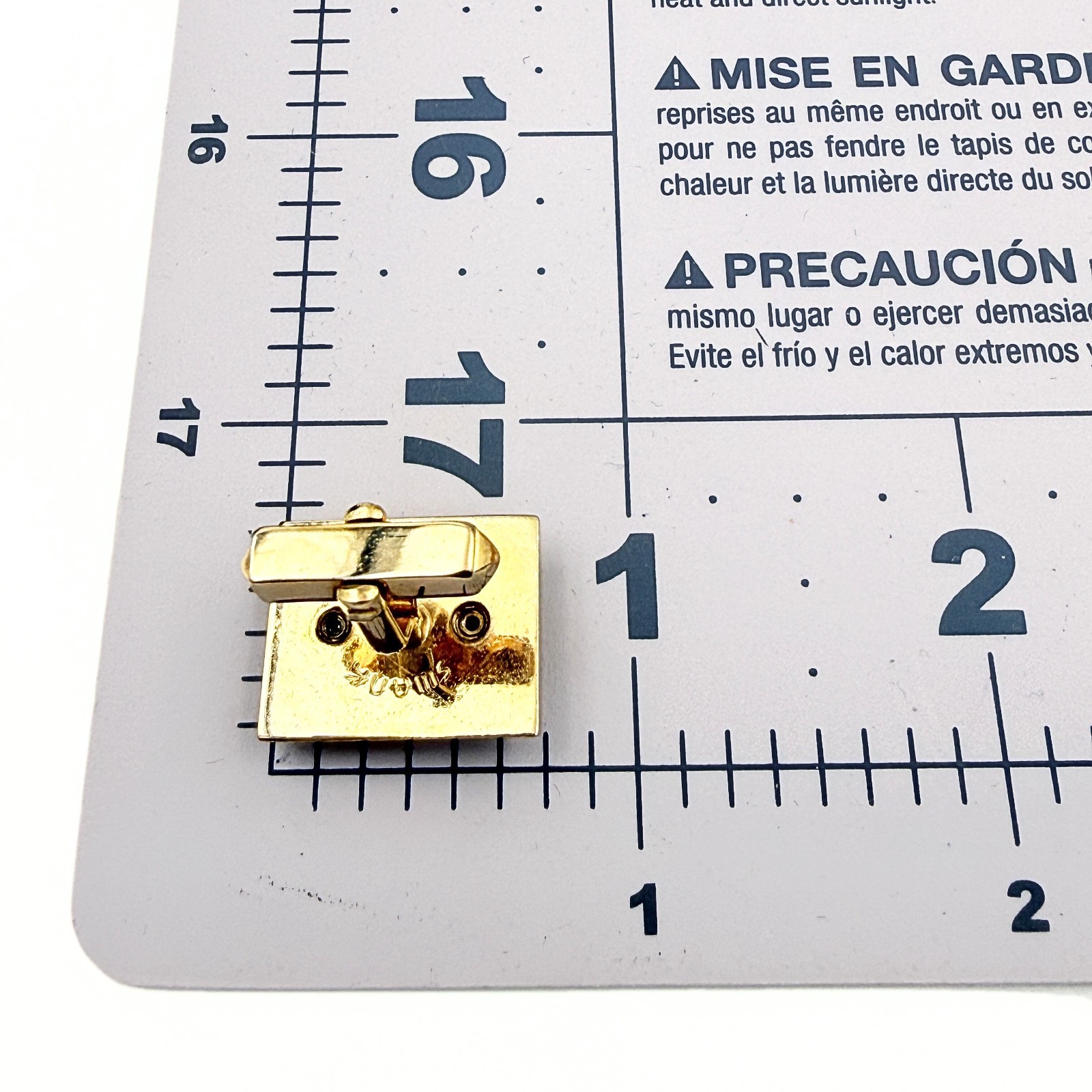 Swank Signed Rectangular Gold Plated Crown Fleur-… - image 8