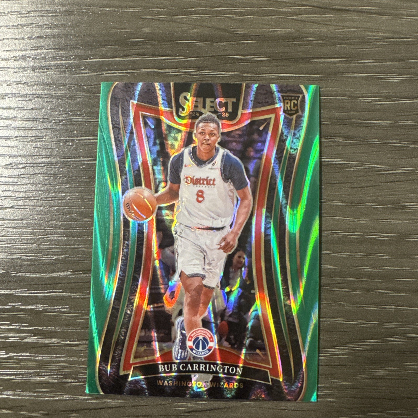 Bub Carrington 2024-25 Panini Select Mezzanine Green Stars #386 RC Washington