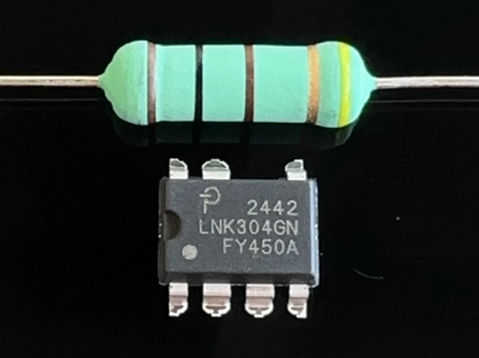 POWER INTEGRATIONS LNK304GN + Widerstand 100 Ohm 3 Watt Reparaturset Repair AEG Whirlpool Bauknecht