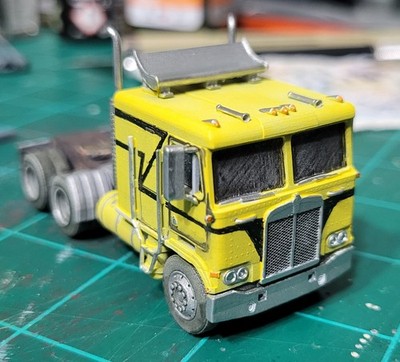 HO Scale Kenworth K100 Flat Top Model Kit-3D Resin Print-W/Trailer-PLEASE READ