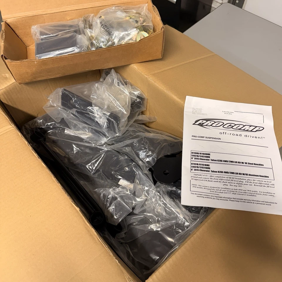 "Caja Pro Comp 51031B-1 1 para elevador de 6"" Suburban Tahoe Yukon 1500 2015-2019 4x4 2x2" Foto 2 de 4