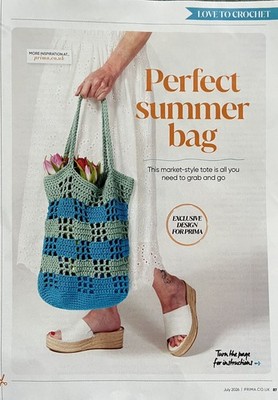 PRIMA EXKLUSIVE HÄKELANLEITUNG - MARKTSTIL BEUTELTASCHE - ARAN WEIGHT GARN