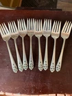 sterling flatware QUEENS LACE, international silver, great condition, forks