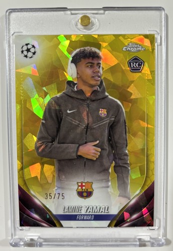 2023-24 Topps Chrome UCC Sapphire RC Yellow Image Variation Lamine Yamal /75 👑