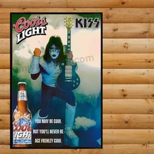 Coors Light KISS Ace Frehley Poster 16x24 Rock Legend Mancave Art Decor Beer