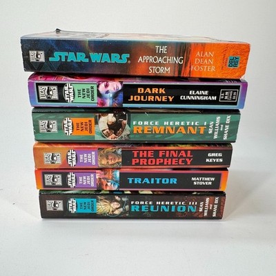 Bundle of 6 Star Wars Paperback Books The New Jedi Order - Lucas Books