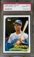 1989 TOPPS TRADED #41T KEN GRIFFEY JR. ROOKIE RC GEM MINT CENTERED PSA 10