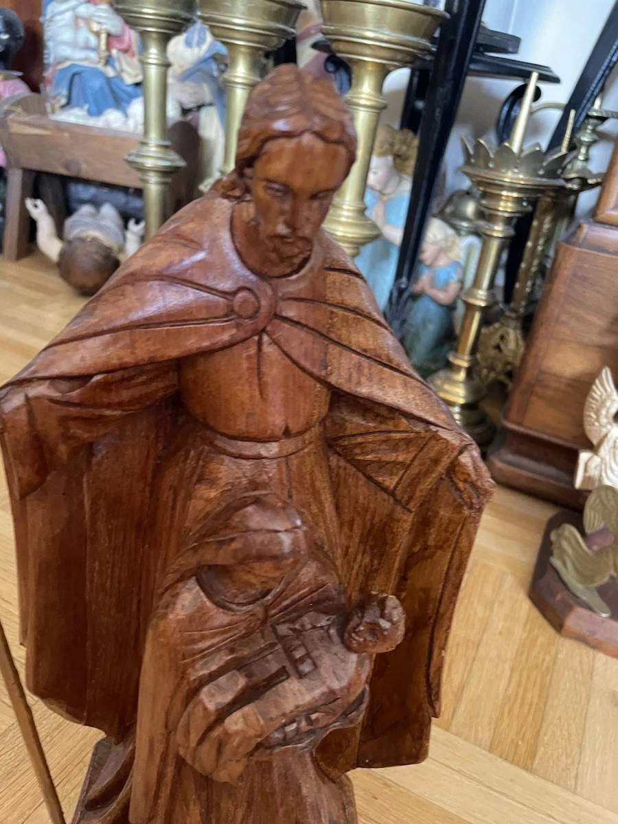 Heilige Familie Holzfigur Handgeschnitzt 35cm Josef Maria Jesuskind Südtirol alt