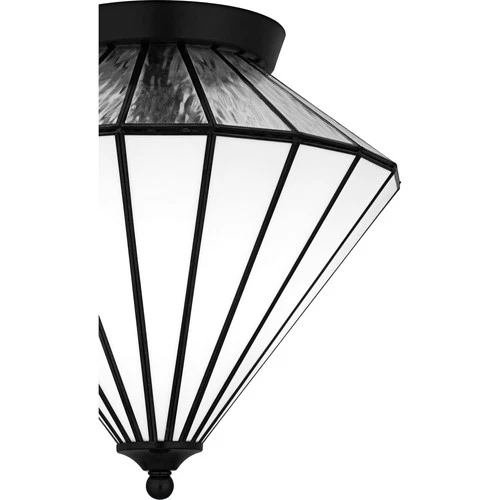 Quoizel TF6812 Liam 3 Light 15"W Flush Mount Ceiling Fixture - Black - Picture 2 of 5