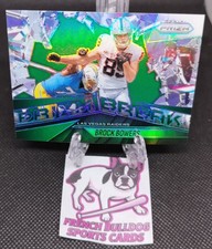 2025 Panini Prizm BROCK BOWERS Insert #4 Green Silver Raiders NFL