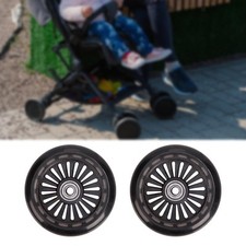 2x Front Stroller Wheels Professional High Strength Smooth Rotation Replace