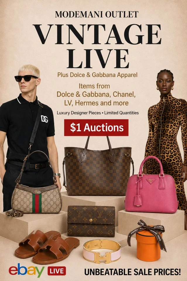 👜❤︎ Vintage Live! Gucci, Prada, Hermes, D&G and more! Plus $1 Auctions ❤👜