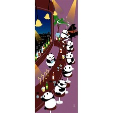 HAMAMONYO Bild Tenugui 'Panda BAR'