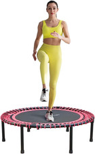 Fitness Trampoline for Adults and Kids, Indoor Rebounder Exercise Trampoline for