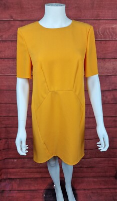 Whistles Meghan Orange Crepe Orange Shift Size 8