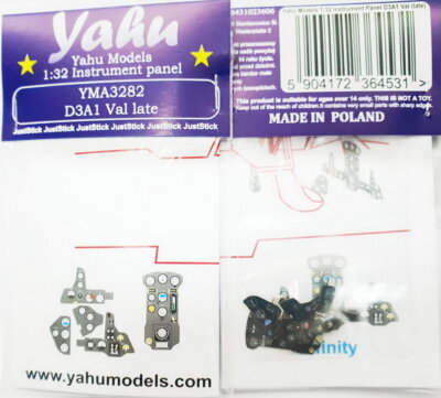 Yahu 1/32 Aichi D3A Val Instrument Panel for Infinity kits