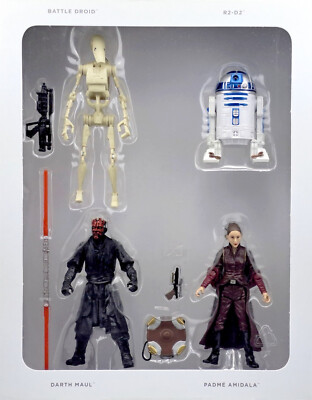 STAR WARS COMMEMORATIVE COLLECTOR SET  ''THE PHANTOM MENACE'' MIT 4 FIGUREN HASBRO