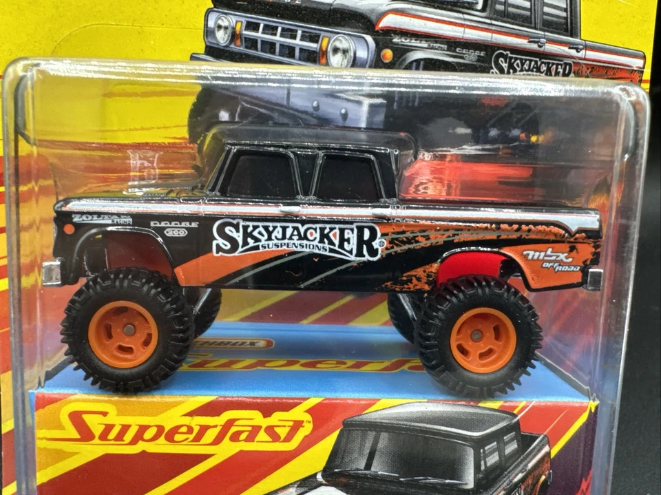 2020 Matchbox Superfast #11 BLACK DODGE D200 free shipping pick up truck - Image 2 of 3