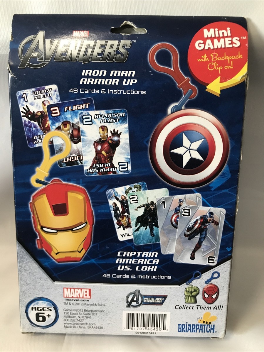 Marvel Avengers Mini Games w/Backpack Clip-On Iron Man Captain