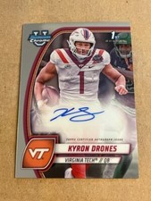 KYRON DRONES Virginia Tech 2024 Bowman Chrome University Autograph AUTO