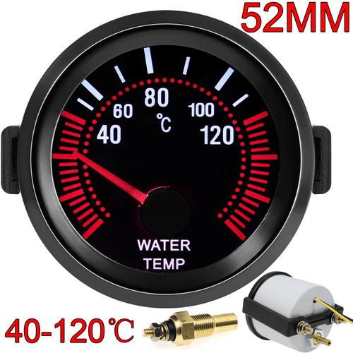 2" 52mm Univerasal Auto Car Water Temperature Gauge 40-120℃ with Sensor  - Picture 1 of 11