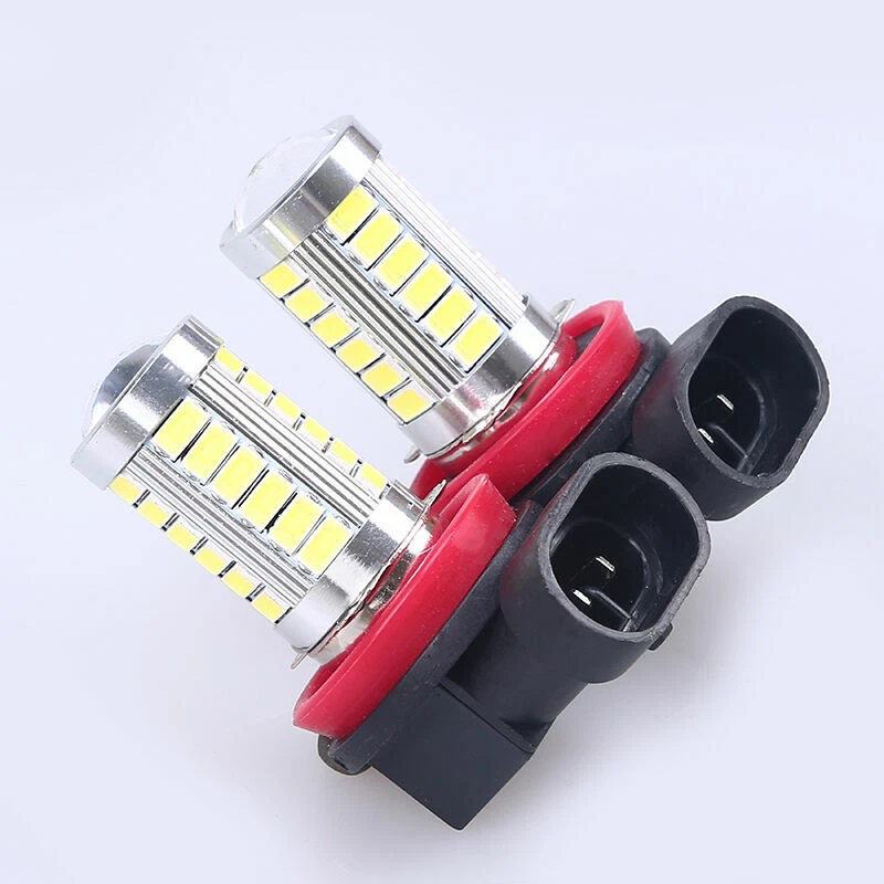 2 peças H11 5730 33 lâmpadas LED de direção diurna lâmpada de neblina branca 6000K 12V - Imagem 4 de 4
