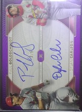 2021 Topps Definitive Paul Goldschmidt/Dylan Carlson Dual Auto Purple /5