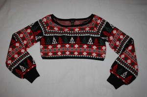 cropped ugly christmas sweater