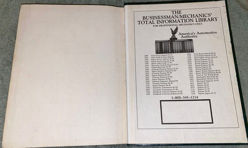Chilton's 1988 Automotive Service Manual: Professional Mechanics Edition - Bild 6 von 11