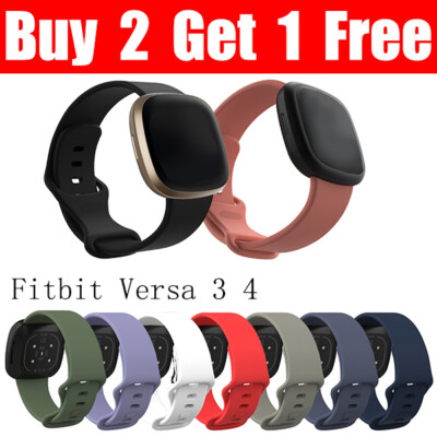 Fitbit Versa 3 4 Sportarmband Ersatzarmband Silikon Softbänder  /