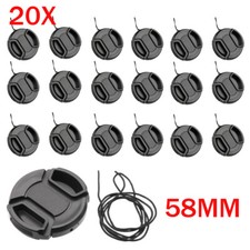 20 pcs 58mm Plastic Snap-On Front Lens Cap Cover for Canon Nikon SLR DSLR Camera