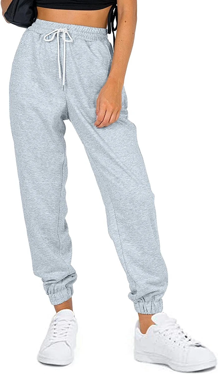 AUTOMET Women's Cinch Bottom Sweatpants High Waisted Athletic Joggers  Lounge Pan