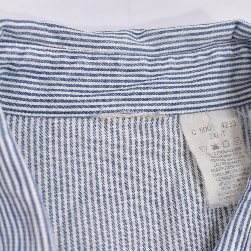 90-00s FIVE BROTHER Five Brother Hickory Work Shirt stripe 2XL size Used - Picture 5 of 20