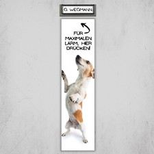 Jack Russell Terrier JRT Schild Klingel Lärm Spruch Türschild Hundeschild Fun co