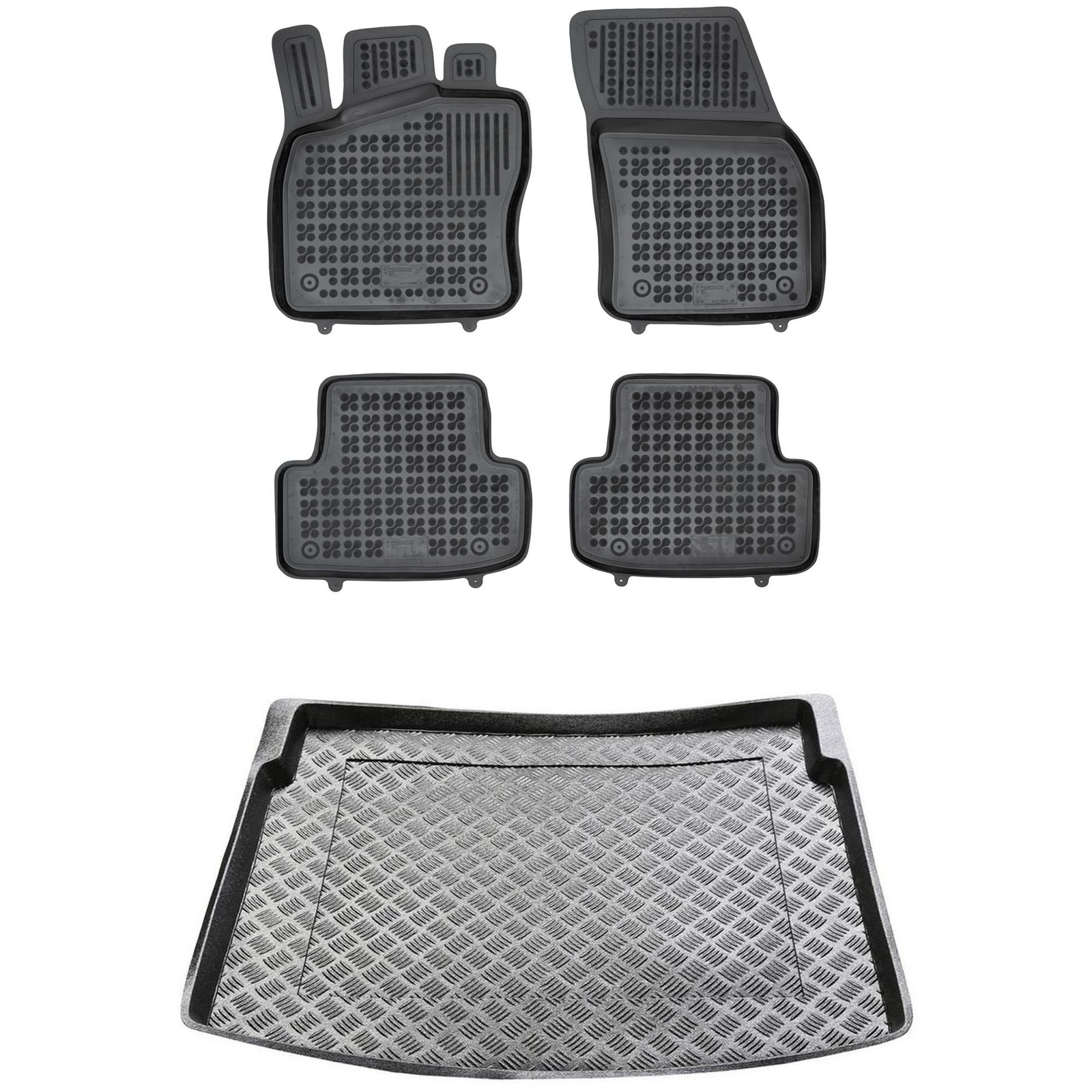 Tapis de coffre PE imperméable et tapis de sol antidérapants Seat Ateca