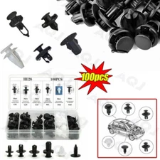 100pcs Clip Fender Trim Car Auto Push Pin Rivet Bumper Panel Retainer Fastener