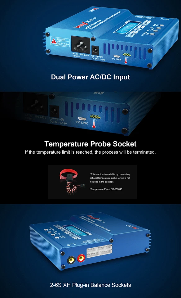 SKYRC iMAX B6AC V2 RC Charger 50W 6A Balance Charger Discharger LCD Screen - Image 3 of 4