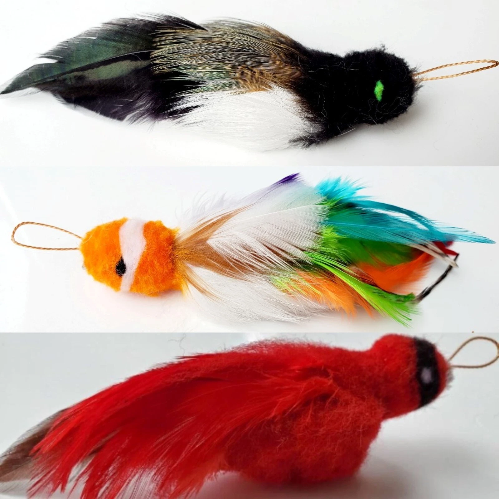 Realistic Feather Bird Cat Toy Set Interactive Chase Teaser Wand 3 Pk Tiga Toys
Opens in a new windo