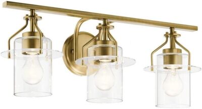 Kichler Lighting 55079NBR Everett Bathroom Vanity Light Brushed Brass