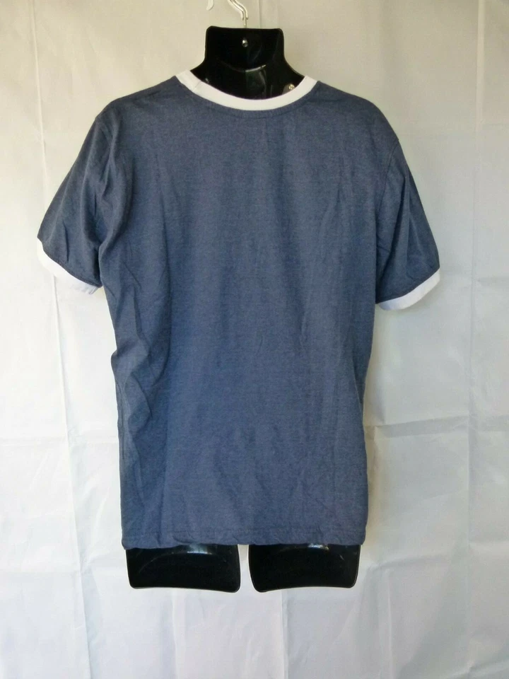 Camiseta de fútbol Mitre Elite para hombre mezcla de algodón cuello redondo firma EE. UU. 10 azul Foto 4 de 4