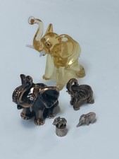 Set of 5 miniature elephant figurines variety collectibles