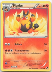 Pignite (18) 18/114 Black and White Pokemon Card LP