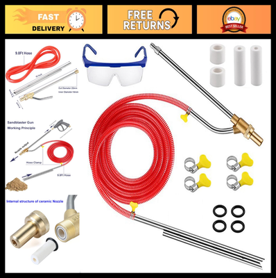 #ad #ad Pressure Washer Sandblasting Kit Wet Abrasive Blaster Nozzle Tips 5000PSI $57.99