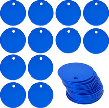 round Aluminum Blank Tags Stamping Blanks Engraving Blanks 25 Pack Blue 